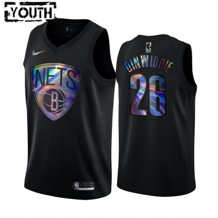 Barn Brooklyn Nets Tröja Spencer Dinwiddie 26 Iridescent HWC Collection Swingman